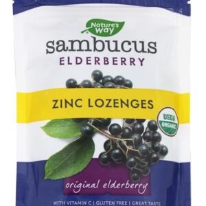 Comprar pastilhas de zinco orgânicas sambucus - 24 pastilhas nature's way preço no brasil ervas sabugueiro suplemento importado loja 15 online promoção -
