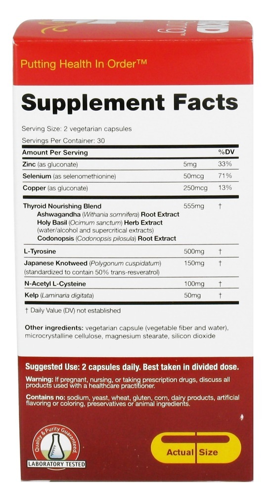 Tireóide Forte - Cápsulas vegetarianas 60 Redd Remedies - Imagem 2