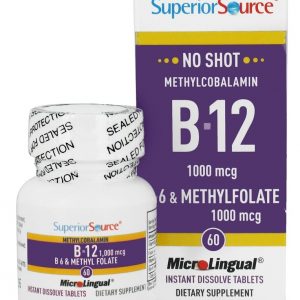 Comprar b12 metilcobalamina 1000 mcg. B6 e metilfolato 1000 mcg. - 60 tablet (s) superior source preço no brasil folato / ácido fólico vitaminas e minerais suplemento importado loja 11 online promoção -