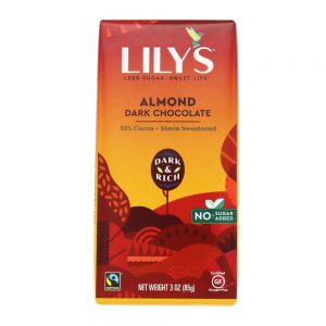 Comprar barra de chocolate escuro 55 % de amêndoa de cacau - 3 oz. Lily's preço no brasil alimentos & lanches barras de chocolate suplemento importado loja 29 online promoção - 18 de agosto de 2022
