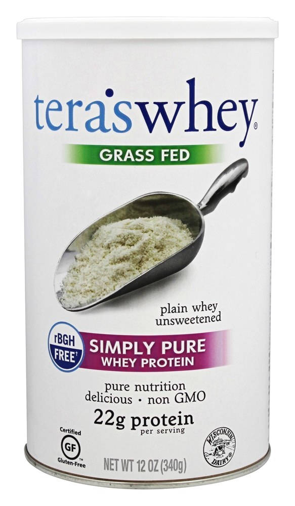 rbgh Livre Soro de leite coalhado Proteína Planície Soro de leite coalhado Unsweetened - 12 oz. Tera's Whey