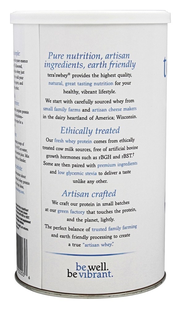 rbgh Livre Soro de leite coalhado Proteína Planície Soro de leite coalhado Unsweetened - 12 oz. Tera's Whey - Imagem 3