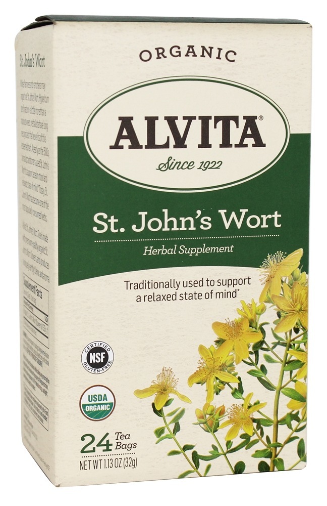 Chá de Erva Orgânica de São João 1.13 oz. - 24 Saquinhos de Chá Alvita
