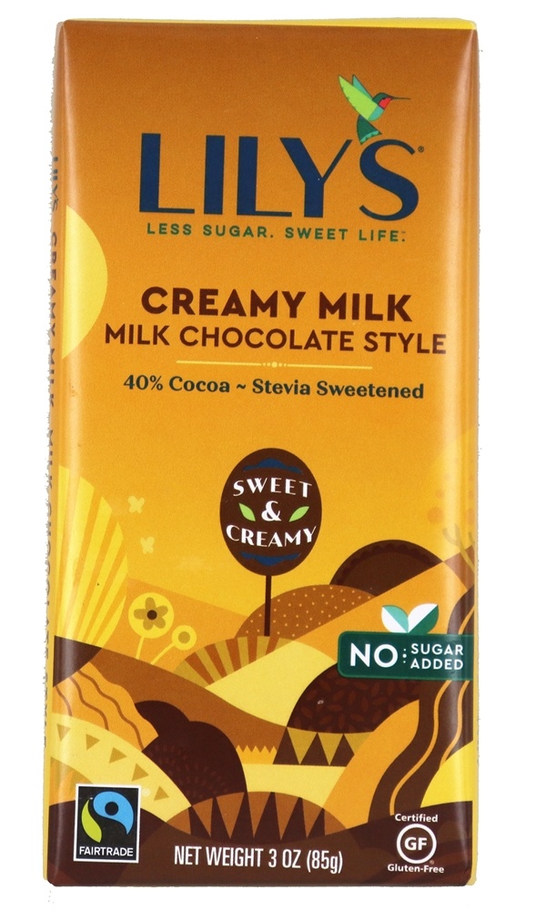 Barra de chocolate com leite cremoso 40 % de cacau - 3 oz. Lily's