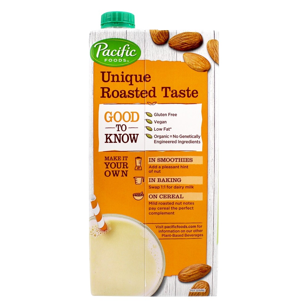 Original Organic Milk Amêndoa - 32 fl. oz. Pacific Foods - Imagem 3