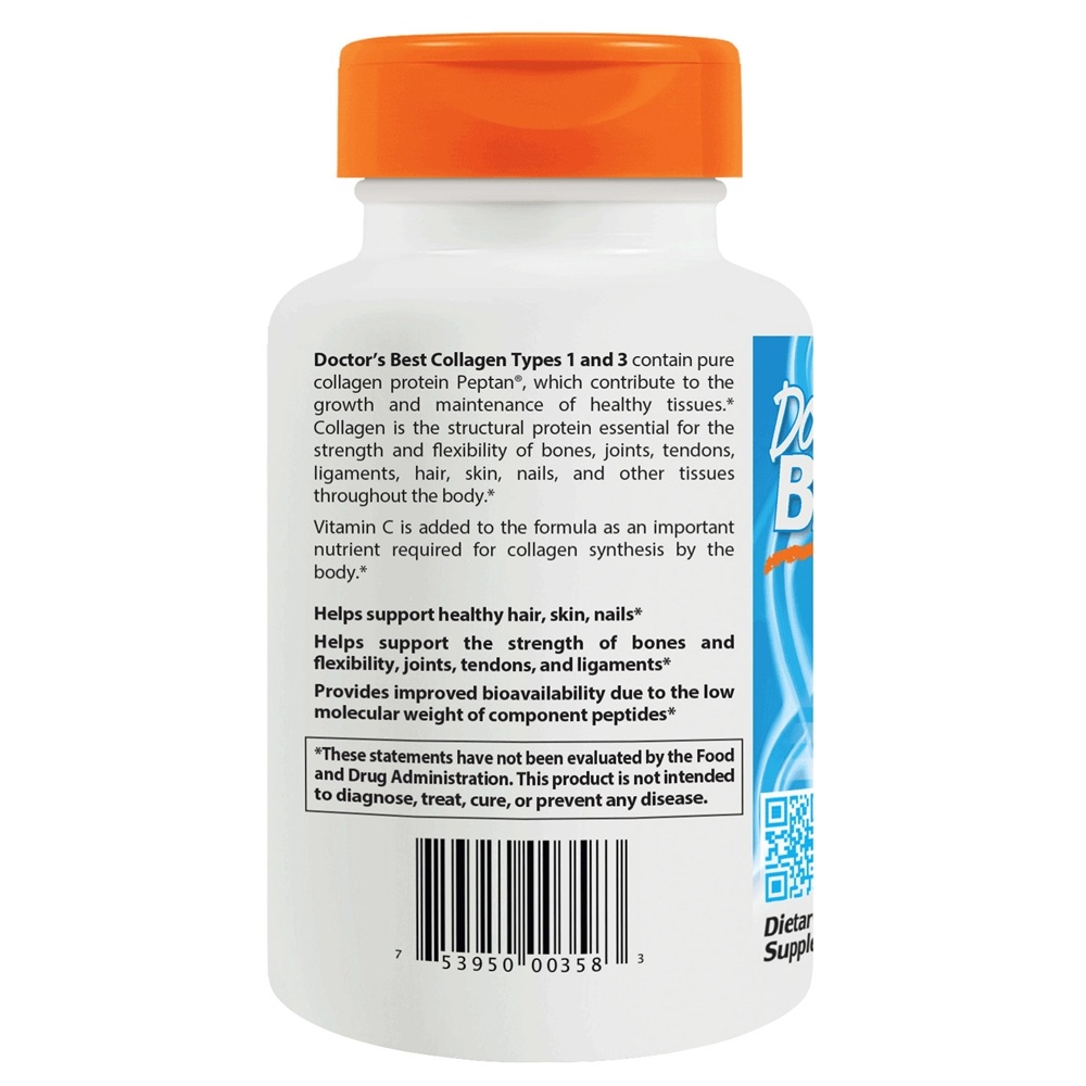 Tipos de colágeno 1 e 3 1000 mg . - 540 Tablets Doctor's Best - Imagem 3