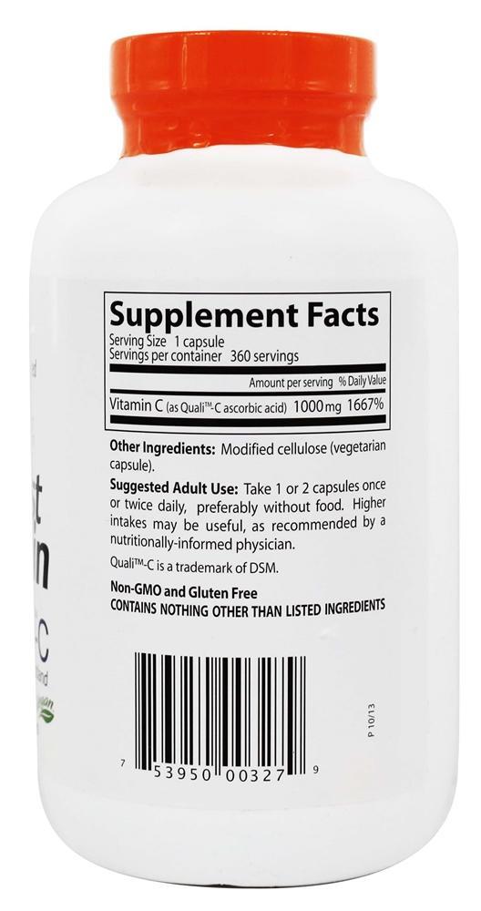 Vitamina C 1000 mg. - Cápsulas vegetarianas 360 Doctor's Best - Imagem 2