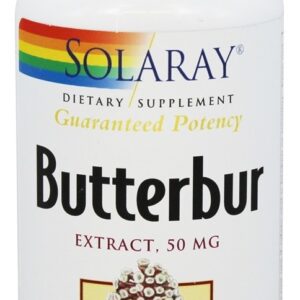 Potência Garantida Extrato de Butterbur 50 mg. - Cápsulas vegetarianas 60 Solaray