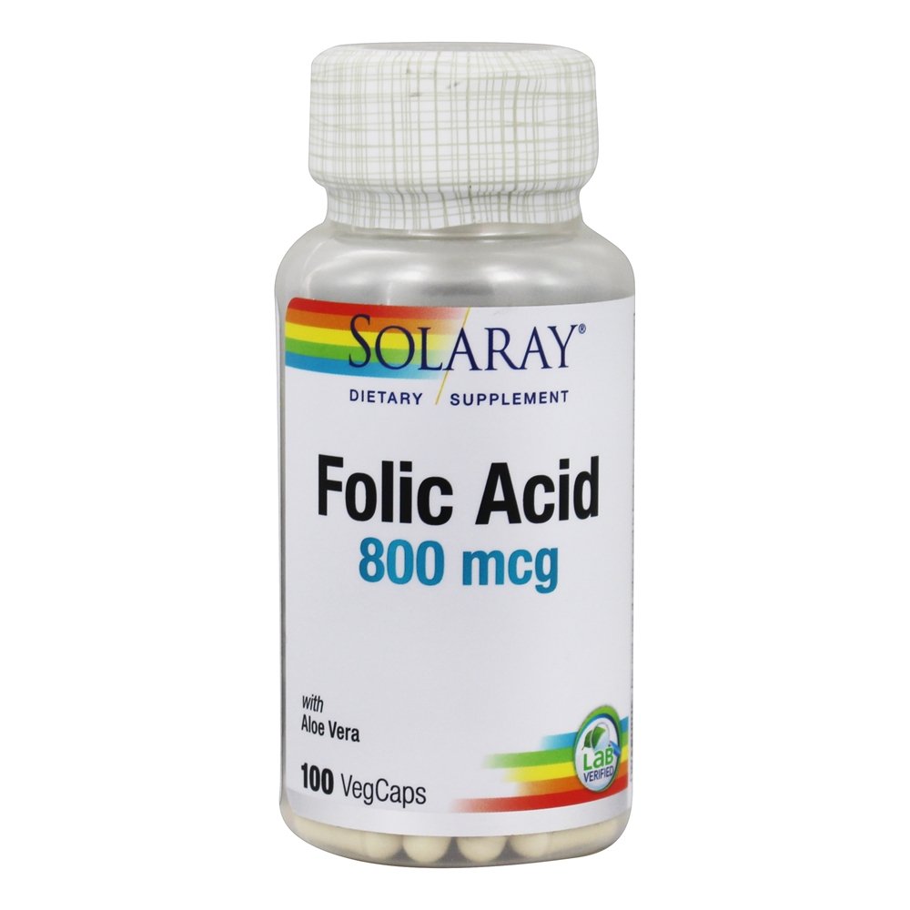 Ácido Fólico 800 mcg. - 100 Cápsula (s) vegetal (s) Solaray