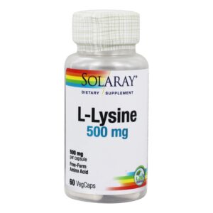 L-Lisina 500 mg. - 60 Cápsula (s) vegetal (s) Solaray