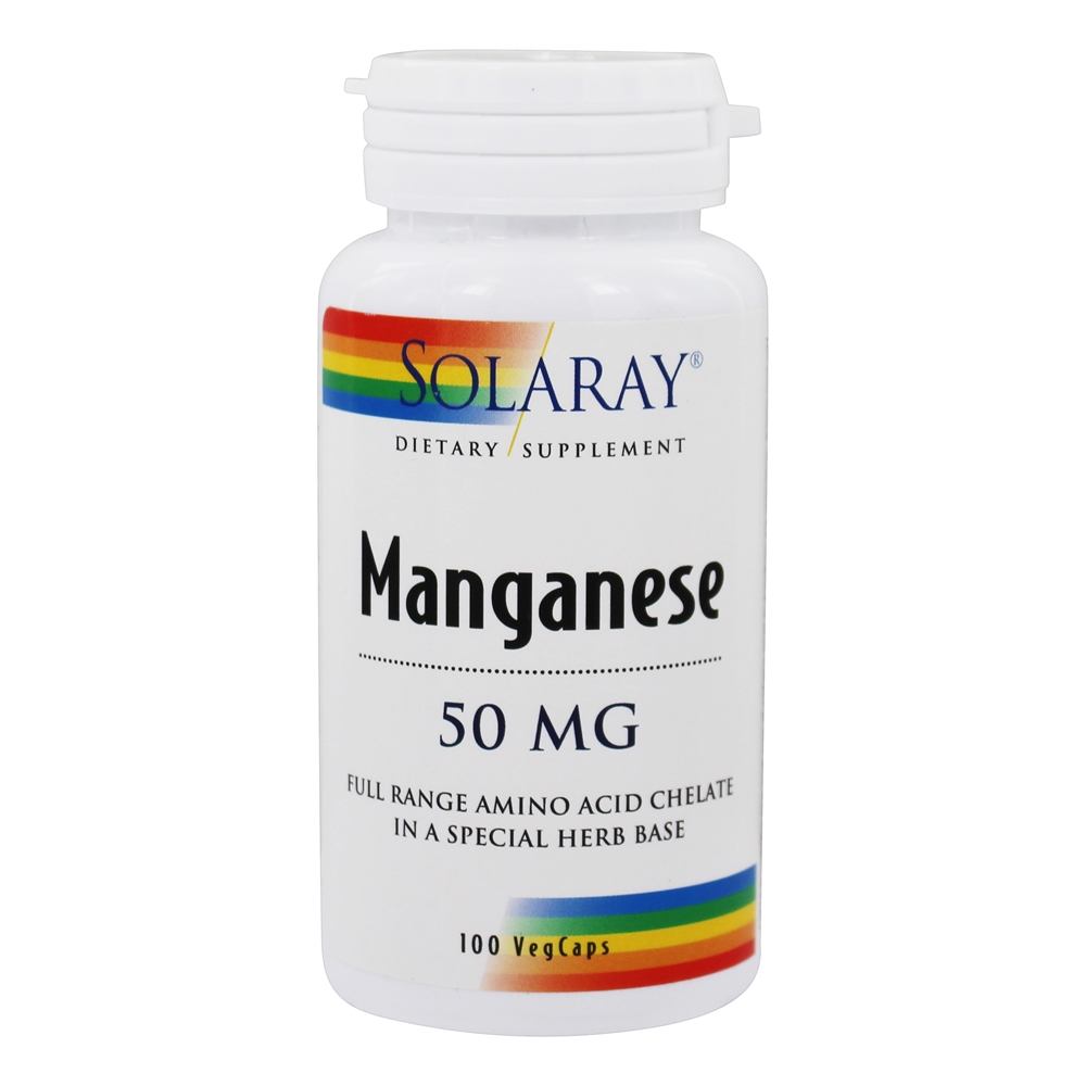 Manganês 50 mg. - Cápsulas 100 Solaray