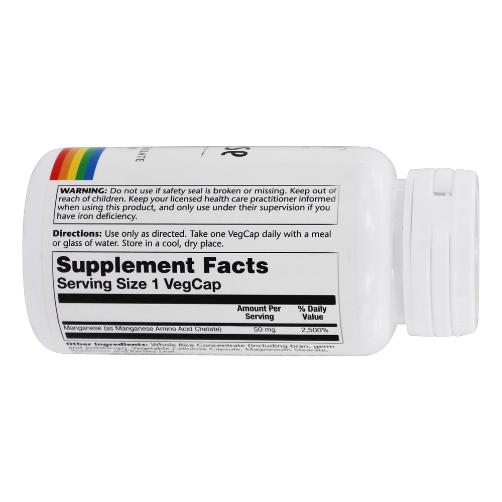 Manganês 50 mg. - Cápsulas 100 Solaray - Imagem 2