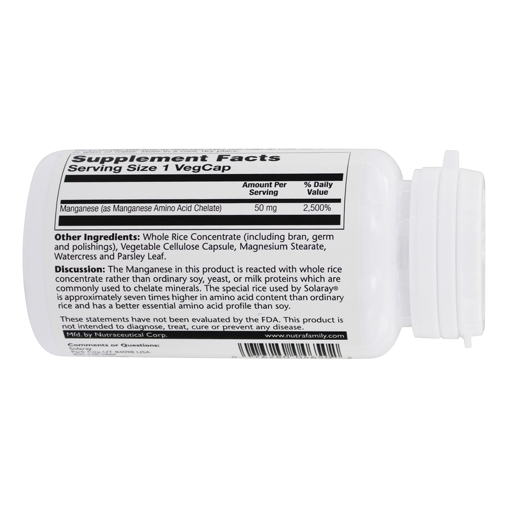 Manganês 50 mg. - Cápsulas 100 Solaray - Imagem 3