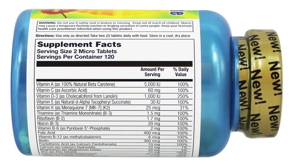 Poderoso Mini- Vite Mirco Comprimidos Multivitamina - 240 Tablets Nature's Life - Imagem 2
