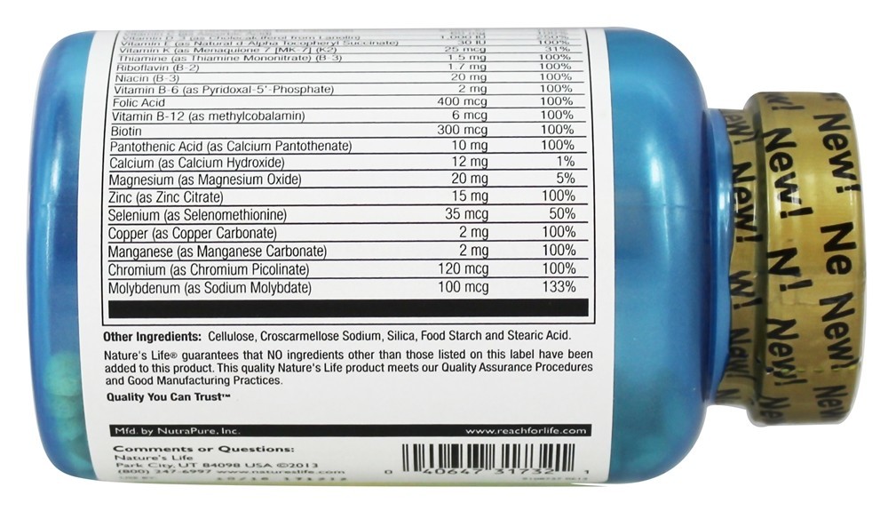 Poderoso Mini- Vite Mirco Comprimidos Multivitamina - 240 Tablets Nature's Life - Imagem 3