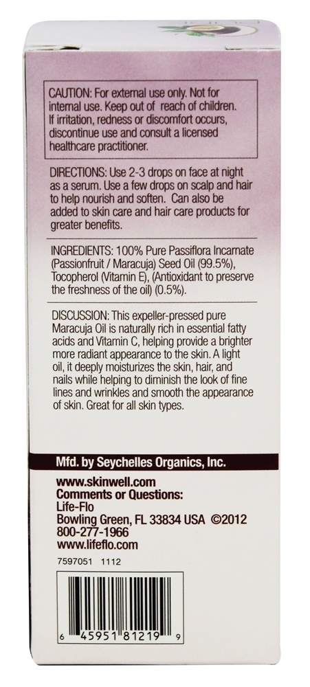 Pure Óleo de Maracujá - 4 fl. oz. Life-Flo - Imagem 2