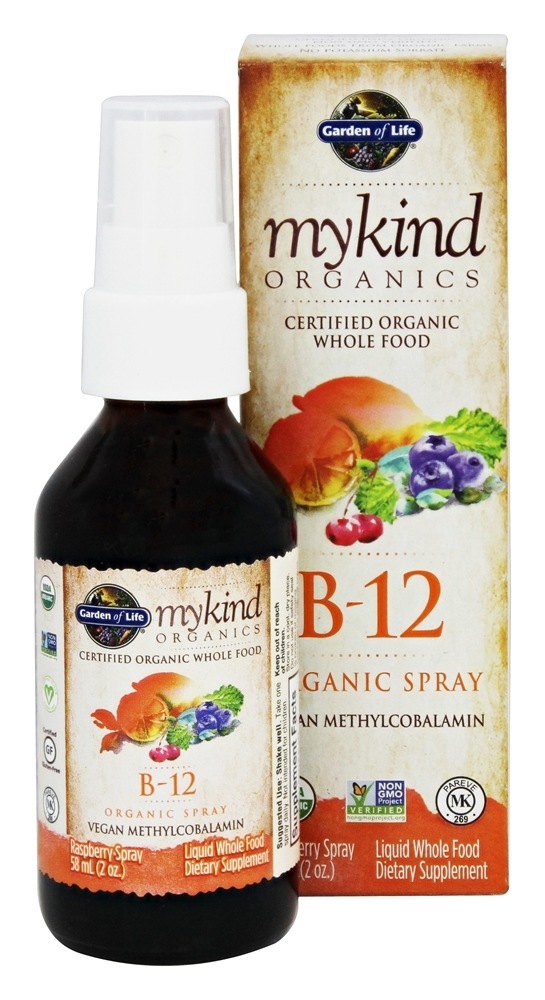 mykind Organics B12 em Spray Sabor Framboesa - 2 fl. oz. Garden of Life