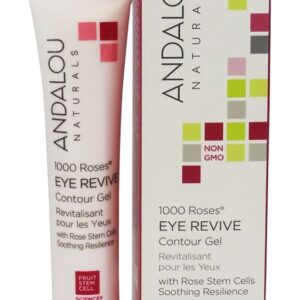 1000 Rosas Olho Reviver Contorno Gel com Rosa Haste Células - 0.6 oz. Andalou Naturals