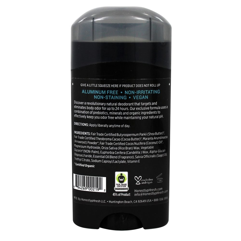 Mineral de mar ativo do desodorizante dos homens naturais Prebiotic livres de alumínio - 2.25 oz. Honestly pHresh - Imagem 2