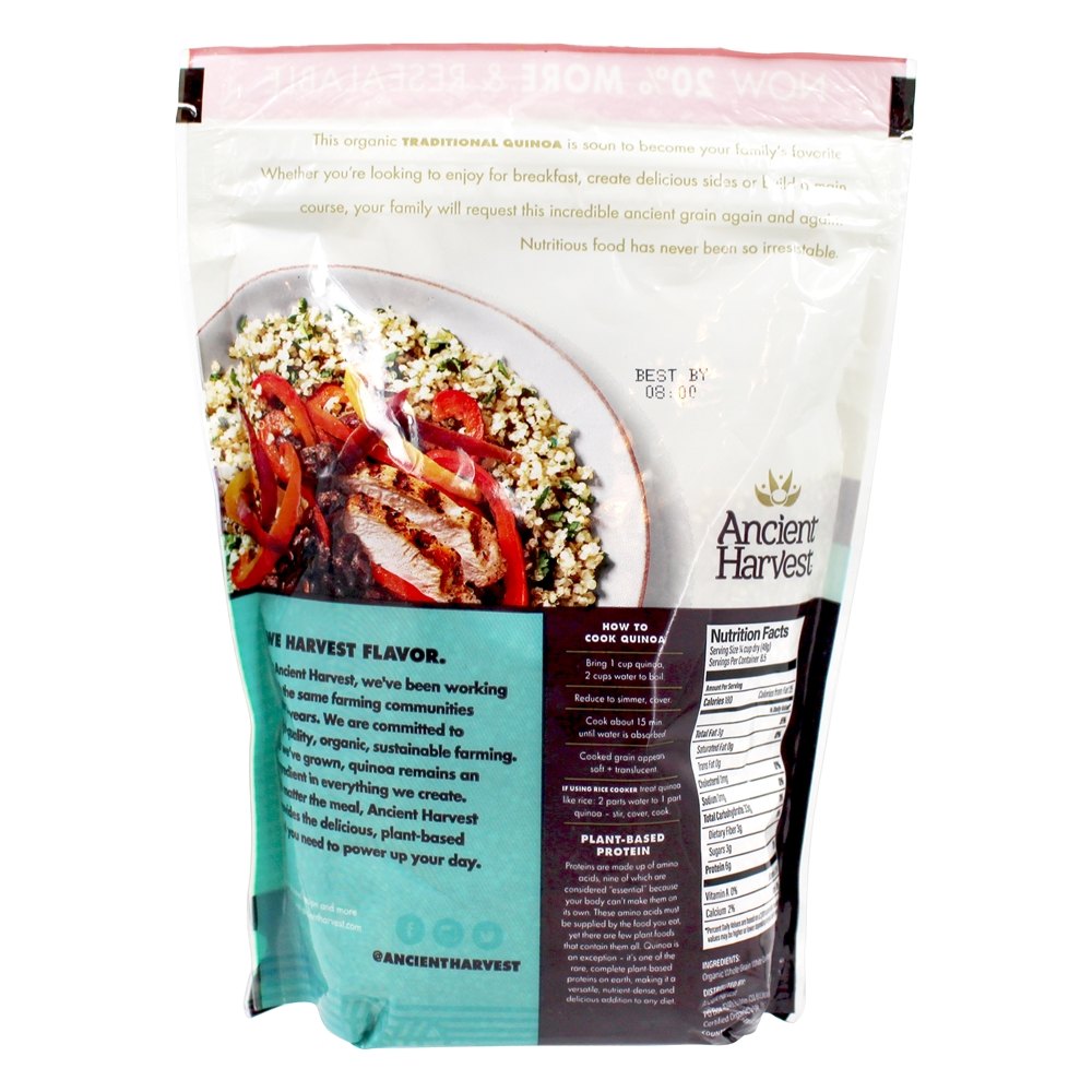 Quinoa Orgânica Sem Glúten Tradicional - 12 oz. Ancient Harvest Quinoa - Imagem 2