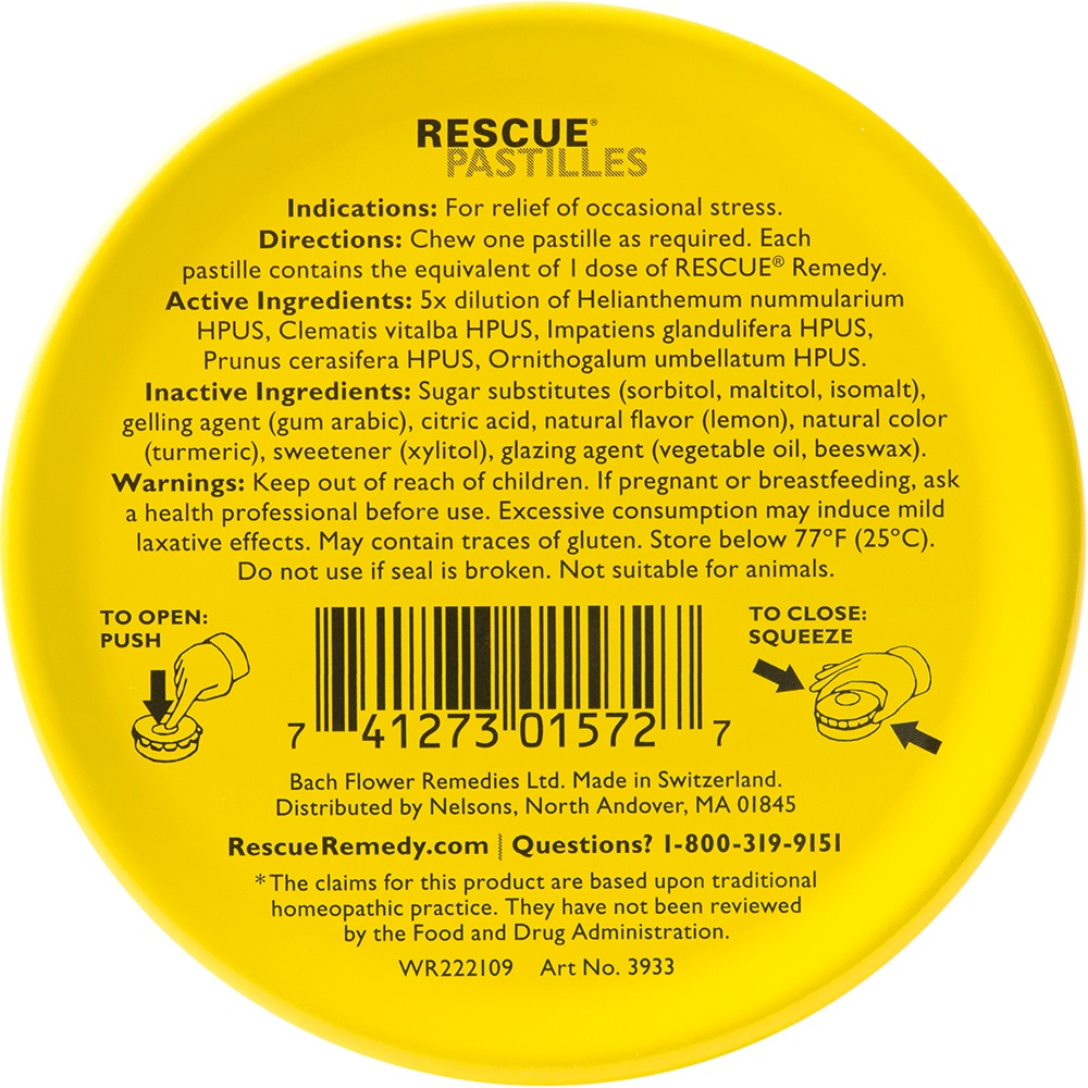 Resgate Pastilles Lemon - 35 Pastilha (s) Bach - Imagem 3