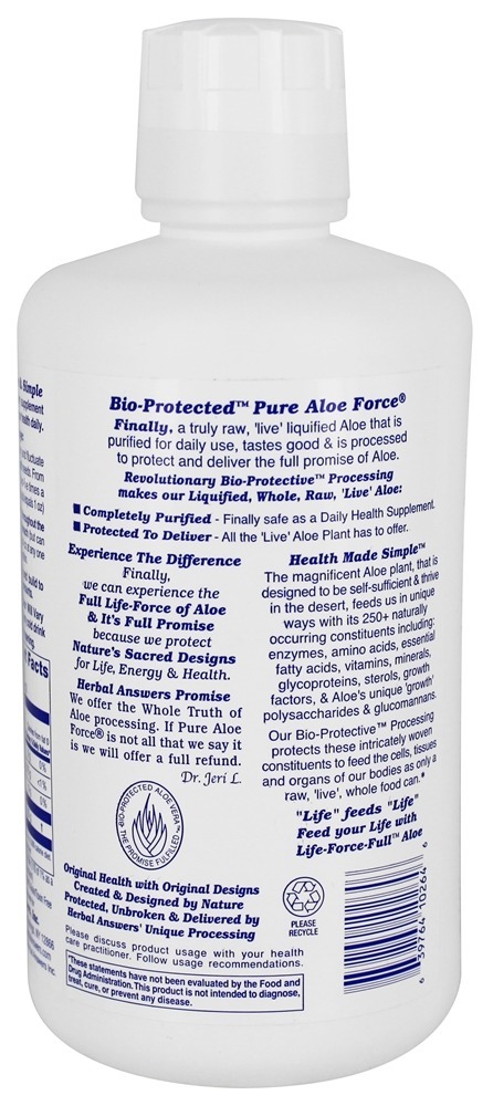 Pure Aloés Forçar Líquido - 32 fl. oz. Herbal Answers - Imagem 3