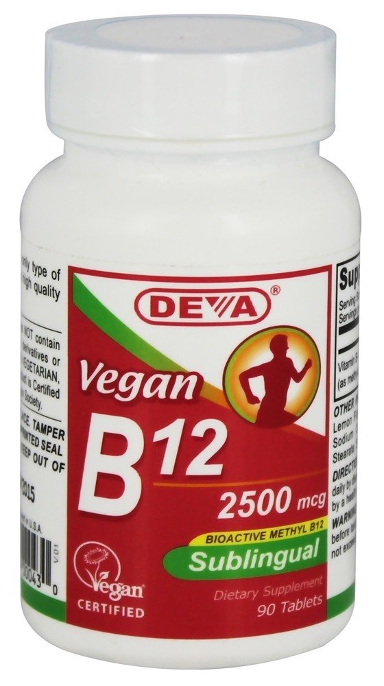 Vitamina B12 Vegana Sublingual 2500 mcg. - 90 Tablets Deva Nutrition