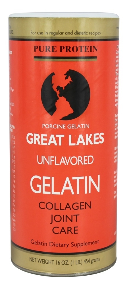 Cuidados de articulação de colágeno de gelatina suína sem sabor - 16 oz. Great Lakes