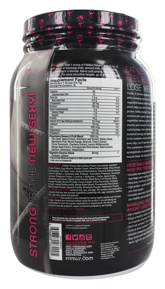 Deliciar Mulheres Completar Proteína Tremer Baunilha Chai - 2 lbs. FitMiss - Imagem 2