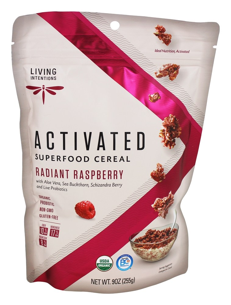 Ativado Superfoo Cereal Radiante Framboesa - 9 oz. Living Intentions