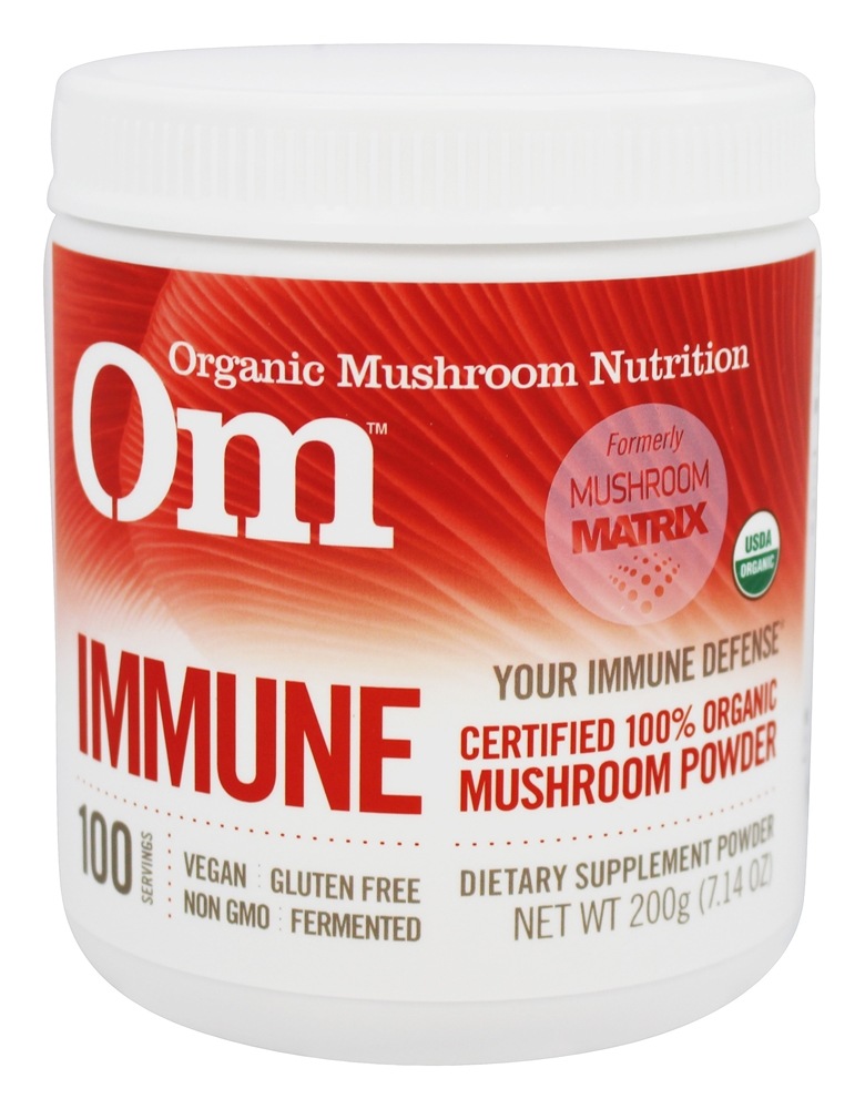 Cogumelo Orgânico Imune Em Pó - 7.14 oz. Matriz de Cogumelo Anteriormente Om