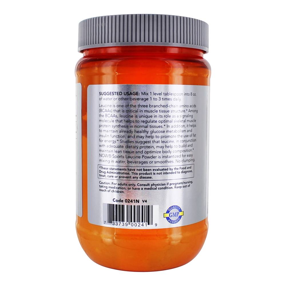 NOW Sports L-Leucine Aminoácido em pó - 9 oz. NOW Foods - Imagem 3