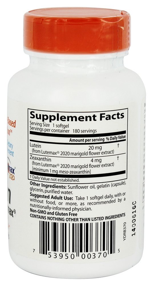 Luteína Com Lutemax 20 mg. - 180 Softgels Doctor's Best - Imagem 2