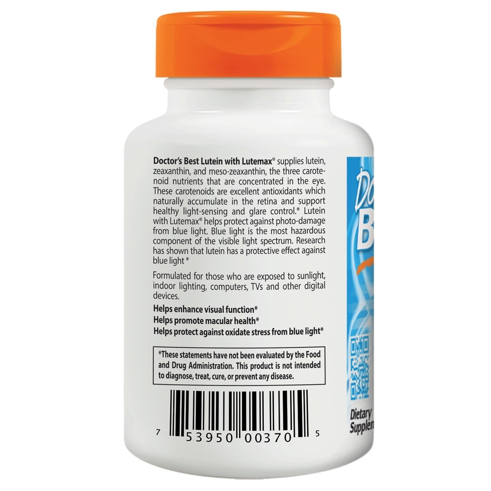 Luteína Com Lutemax 20 mg. - 180 Softgels Doctor's Best - Imagem 3