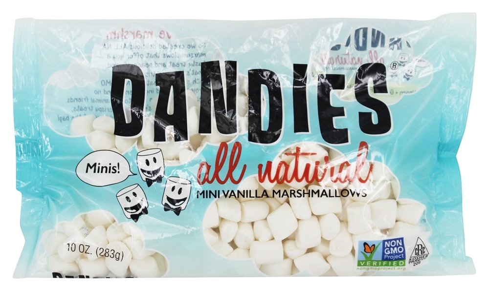 Todos Natural Mini- Marshmallows Baunilha - 10 oz. Dandies