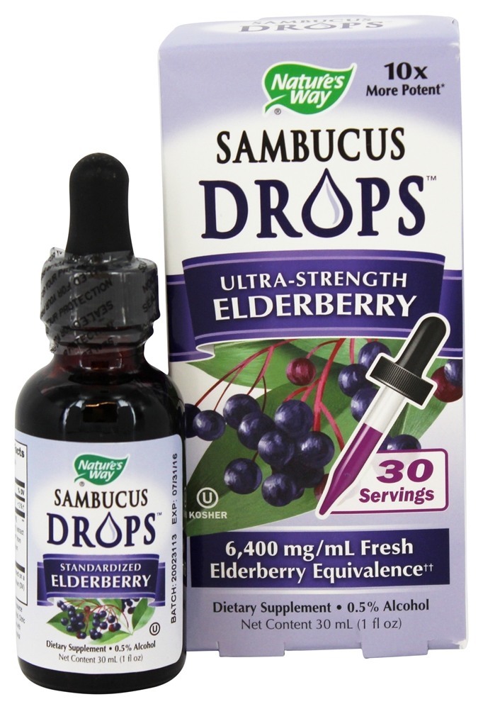 Sambucus Drops Sabugueiro Ultra-Resistente - 30 ml. Nature's Way