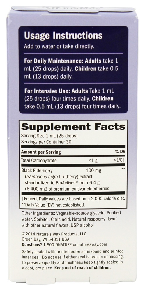 Sambucus Drops Sabugueiro Ultra-Resistente - 30 ml. Nature's Way - Imagem 2