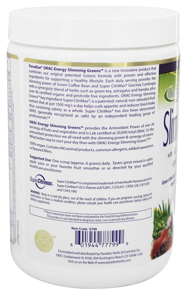 Verduras de emagrecimento ORAC-Energy - 6.4 oz. Paradise Herbs - Imagem 4