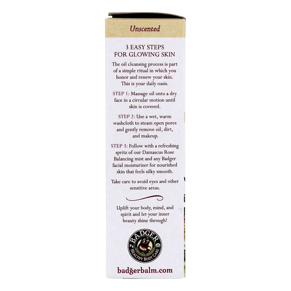 Óleo de limpeza facial sem cheiro - 2 fl. oz. Badger - Imagem 4