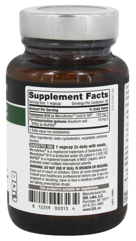 Suporte Cognitivo Aprimorado VitaPQQ - Cápsulas vegetarianas 30 Quality Of Life Labs - Imagem 2