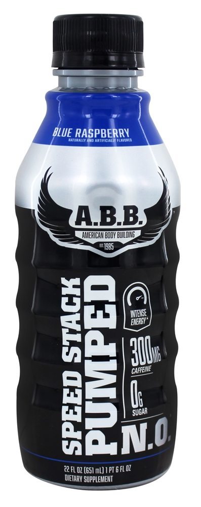 Pilha de velocidade bombeada sem framboesa de energia azul de óxido nítrico - 22 oz. ABB Performance