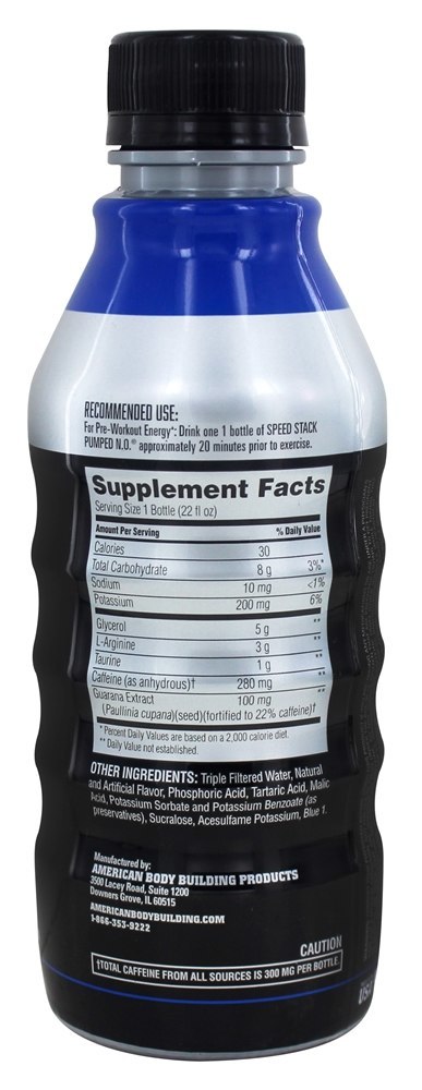 Pilha de velocidade bombeada sem framboesa de energia azul de óxido nítrico - 22 oz. ABB Performance - Imagem 2