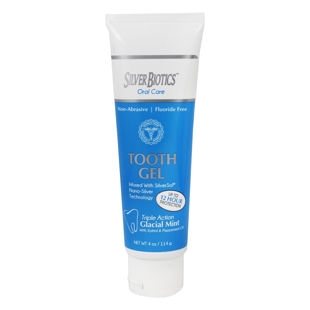 Prata Biótico Oral Cuidar Dente Gel Glacial Hortelã - 4 oz. American Biotech Labs - Imagem 2