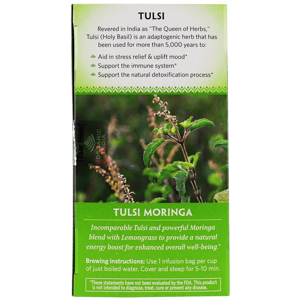 Chá De Moringa De Tulsi - 18 Saquinhos de Chá Organic India - Imagem 4