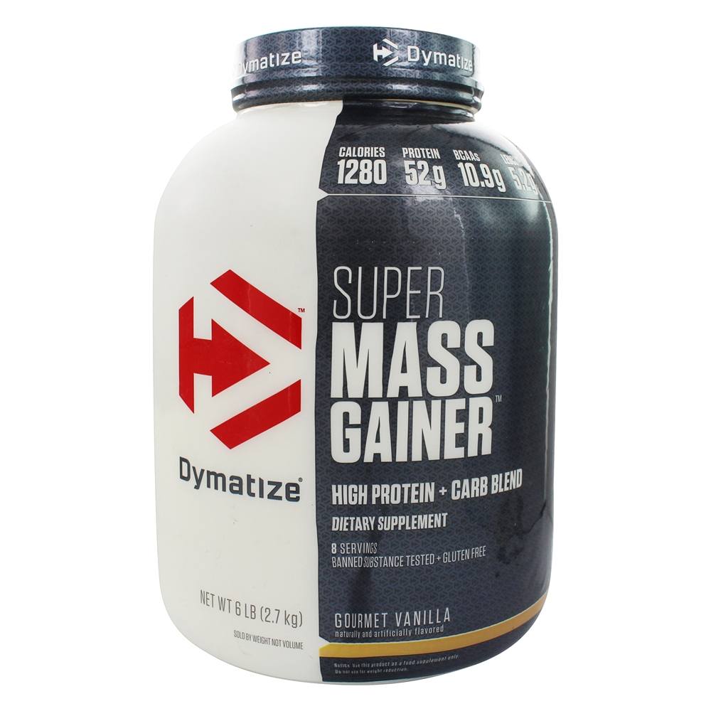 Super Massa Gainer Proteína Pó Gourmet Baunilha - 6 lbs. Dymatize Nutrition