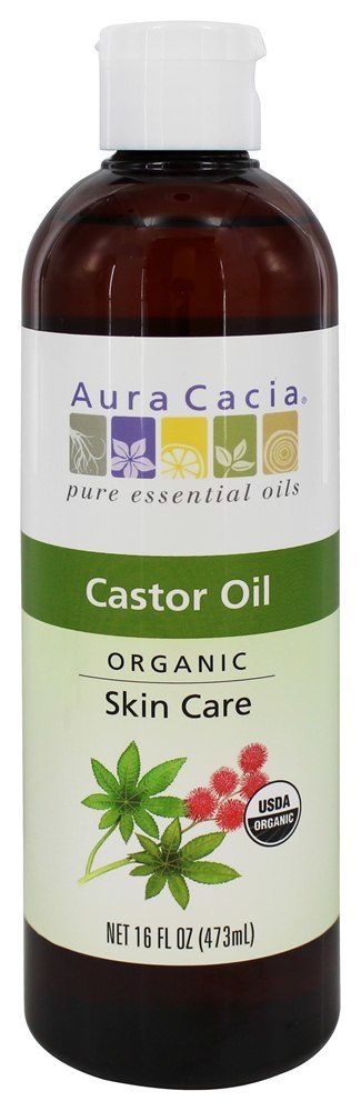 Cuidados com a pele com óleo orgânico de mamona - 16 fl. oz. Aura Cacia