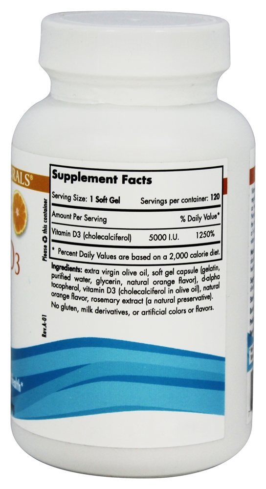 Vitamina D3 de Azeite Extra Virgem 5000 IU - 120 Softgels Nordic Naturals - Imagem 2
