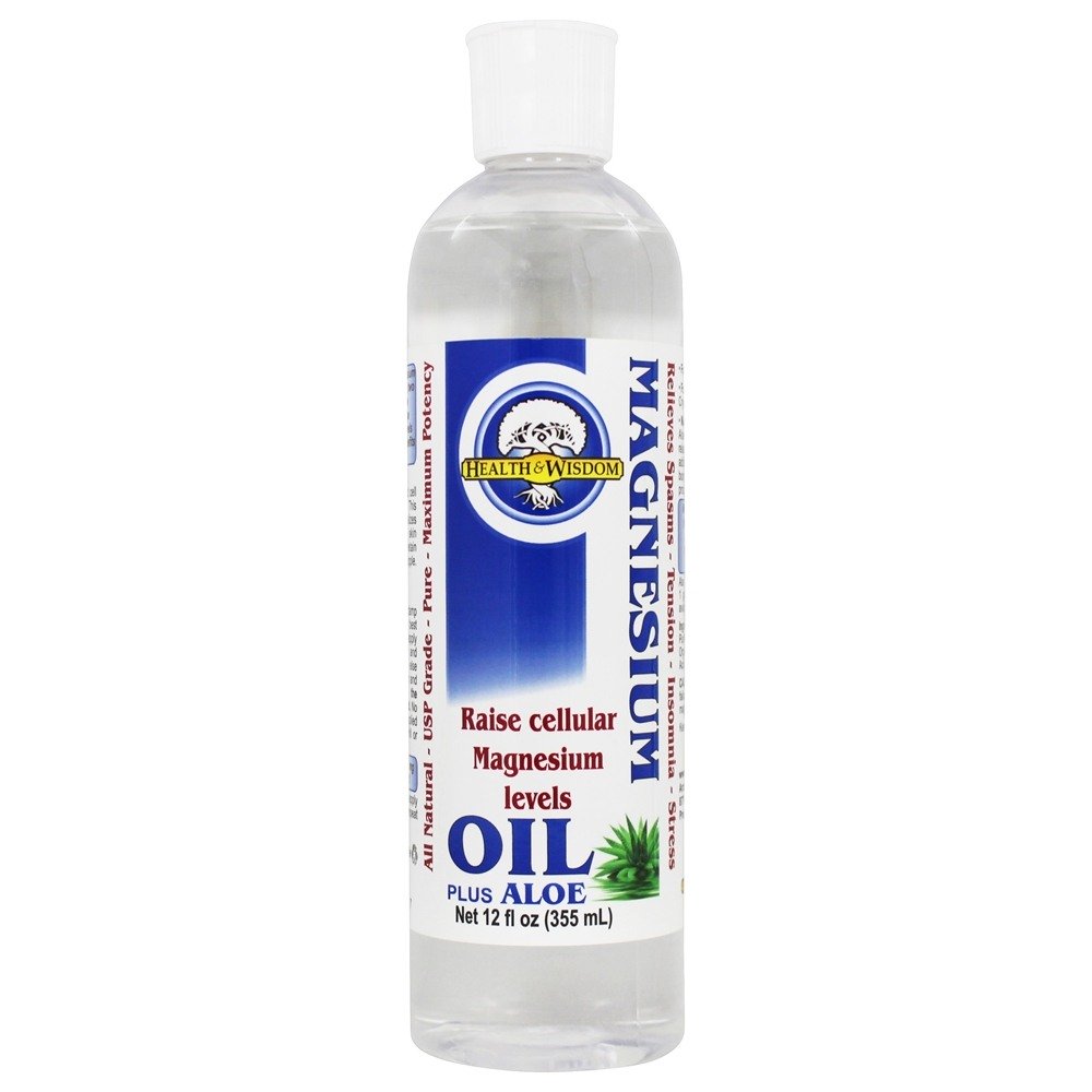 Óleo de magnésio mais Aloe - 12 fl. oz. Health and Wisdom