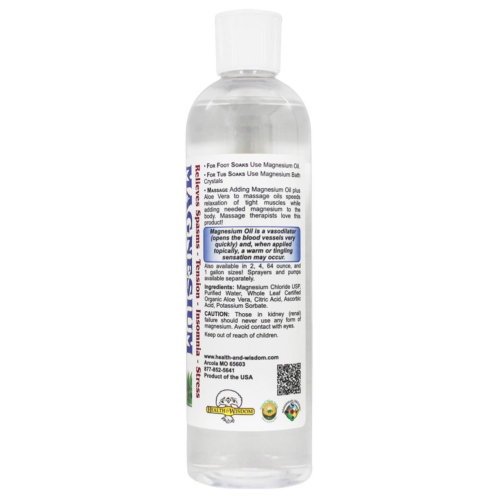 Óleo de magnésio mais Aloe - 12 fl. oz. Health and Wisdom - Imagem 2