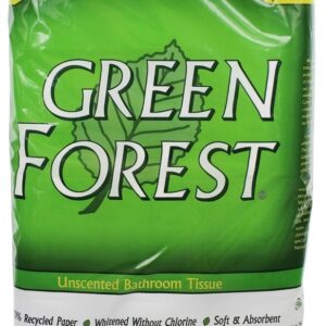 Banho de tecido 100 % reciclado 2-Ply 198 Sheets - 12 Rolo (s) Green Forest